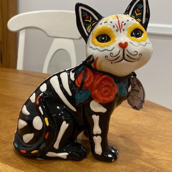 NWT.  BlueSky Clayworks, Day of the Dead cat figurine. - Picture 10 of 11